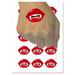 Juicy Red Vampire Lips Teeth Fangs Water Resistant Temporary Tattoo Set Fake Body Art Collection - 15 2 Tattoos (1 Sheet)