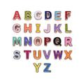 DanLingJewelry 26pcs Random Color EC36 Alloy Enamel Alphabet A-Z Beads Mini Letter Beads Light Gold Plated Loose Beads for Jewelry Making