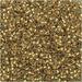 Toho Round Seed Beads EC36 15/0#989F - Frosted Gold-Lined Crystal (8 Grams)