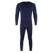 LYCAQL Suits for Men Mens Milk Silk Constant Temperature Seamless Autumn and Winter Thermal Underwear Set Clothes Mens 3 Piece Suit (Blue L)