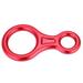 Eddwiin 35KN Rescue Figure Figure 8 Word Rope Descender Rappel Ring Rock Climbing Rescue Gear for Climbing Aluminum Alloy(Red)