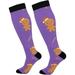 GZHJMY High Elasticity Compression Socks High Knee Socks Adult Universal Leisure Relieve Fatigue Gingerbread Man with Christmas Hat (2) Travel Daily with Running (1 Pair)