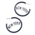 BaubleBar New York Yankees Enamel Hoop Earrings