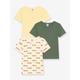 Pack of 3 Short Sleeve T-Shirts by PETIT BATEAU green