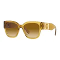 Versace , Honey/Light Yellow Shaded Sunglasses ,Yellow female, Sizes: 54 MM