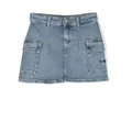 Calvin Klein Jeans , Embroidered Logo Denim Skirt ,Blue female, Sizes: 10 Y, 8 Y, 12 Y