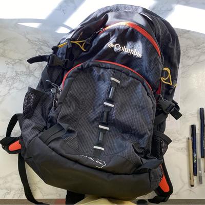 Columbia Bags | Columbia Hiking Trail Work Travel Backpack 27l Osprey Rain Coat Patagonia | Color: Black/Orange | Size: Os