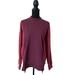 Athleta Tops | Athleta Womens Purple Long Sleeve Two Toned Mock Neck Sweatshirt Size L Nwot | Color: Purple | Size: L