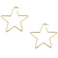 Kate Spade Jewelry | Kate Spade Gold Scalloped Scrunched Big Stars Hoop Statement Earrings Nwt | Color: Gold | Size: Os