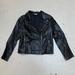 Disney Jackets & Coats | D Signed Disney Black Faux Leather Moto Jacket Girls Medium 10 12 Silver Studs | Color: Black/Silver | Size: Mg
