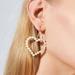 Free People Jewelry | Free People Pearl Heart Earrings | Color: Gold/White | Size: Os
