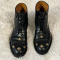 Gucci Shoes | Gucci Mens Calfskin Leather Emboidered Brogue Captoe Boots Sz 12 1/2 | Color: Black | Size: 12.5