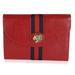 Gucci Bags | Gucci Red Calfskin & Web Rajah Clutch | Color: Red | Size: Os