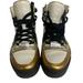 Gucci Shoes | Gucci. Sz 6 Us Women High Top. Gold/Black Sneakers (Trainers). | Color: Black/Gold | Size: 36.5