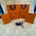 Louis Vuitton Bags | Louis Vuitton Shopping Bags And Parfum Bags With Ribbon | Color: Blue/Orange | Size: Os