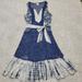 Anthropologie Dresses | Meadow Rue Anthropologie Shibori Patchwork Dress Women's Size 6 Blue/White | Color: Blue/White | Size: 6