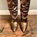 Zara Shoes | I’m Selling A Metallic Bronze Snakeskin Boot. | Color: Brown | Size: 10