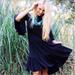 Lularoe Dresses | Lularoe Black Maurine Ruffle Swing Dress Size L | Color: Black | Size: L
