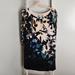 Anthropologie Dresses | Anthropologie Maeve Dress Womens Small Shaded Garden 3/4 Sleeve Shift Floral | Color: Black | Size: S