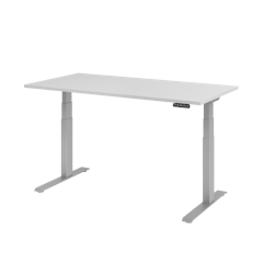 Hammerbacher-Sitz-Steh-Schreibtisch el.160x80cm Grau-VXDKB16/5/S Image