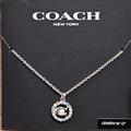 Coach Jewelry | Coach Signature Logo Multicolor Crystal Rhinestones Silver Necklace $125 Nwt | Color: Silver | Size: Os