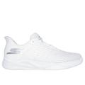 Skechers Men's Slip-ins Relaxed Fit: Viper Court Reload Sneaker | Size 9.5 | White | Textile/Synthetic | Vegan | Machine Washable | Arch Fit