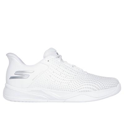Skechers Men's Slip-ins Relaxed Fit: Viper Court Reload Sneaker | Size 12.0 | White | Textile/Synthetic | Vegan | Machine Washable | Arch Fit