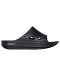 Skechers Men's GO RECOVER Refresh Sandals | Size 10.0 | Black | Synthetic | Machine Washable | Arch Fit | Hyper Burst