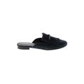 VANELi Mule/Clog: Slip-on Chunky Heel Casual Blue Print Shoes - Women's Size 9 1/2 - Almond Toe