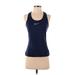 Nike Active Tank Top: Blue Stripes Activewear - Women's Size Small