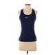 Nike Active Tank Top: Blue Stripes Activewear - Women's Size Small