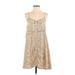FARM Rio Casual Dress - Mini V-Neck Sleeveless: Tan Dresses - Women's Size P