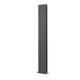 Modern Vertical Column Designer Radiator Anthracite Oval Double Panel Radiator Heater (Anthracite, 1600x236 double)