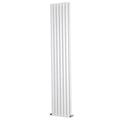 Modern Vertical Column Designer Radiator Anthracite Oval Double Panel Radiator Heater (White, 1600x354 double)