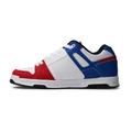 DC Shoes Men's Stag Sneaker, Red White Blue, 12 UK