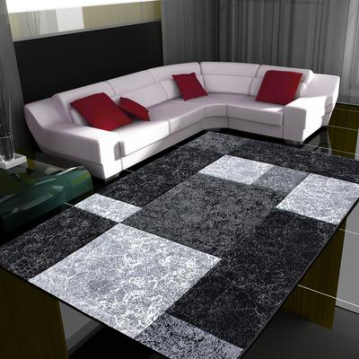 Teppich AYYILDIZ TEPPICHE "Hawaii 1330", schwarz, B:280cm H:13mm L:370cm, Kunstfaser, Teppiche, Läufer, handgearbeiteter Konturenschnitt, Wohnzimmer Image