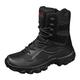 Winter Shoes Men's Winter Boots Lined and Waterproof Trainers Men's Warm Winter Snow Boots Hiking Shoes Non-Slip Combat Boots Men's Boots for Work Camping, 02 black, 6 UK