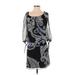 White House Black Market Casual Dress - Mini: Black Paisley Dresses - Women's Size 2X-Small - Paisley Wash