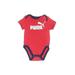 Puma Short Sleeve Onesie: Red Solid Bottoms - Size 3-6 Month