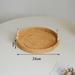 Round rattan dessert plate