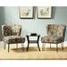 Estebana Contemporary Upholstered Side Chair with Floral Pattern Set of 2 by HULALA HOME