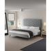 Manhattan Comfort Crosby Modern Velvet Upholstered Bed