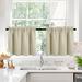 Deconovo Cafe Curtains Rod Pocket Window Short Drapes Tier Pair