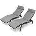 Patio Chaise Lounge Chair Adjustable Outdoor Recliners with Cushion