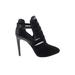 Gianni Bini Heels: Strappy Stilleto Cocktail Party Black Print Shoes - Women's Size 7 - Almond Toe