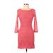 Diane von Furstenberg Casual Dress - Bodycon: Pink Print Dresses - Women's Size 6