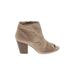 Old Navy Ankle Boots: Tan Solid Shoes - Women's Size 9 - Peep Toe