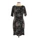 Alfani Casual Dress - Sheath Crew Neck 3/4 sleeves: Black Dresses - Women's Size 12