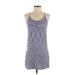 BCBGMAXAZRIA Casual Dress - Mini: Blue Marled Dresses - Women's Size X-Small