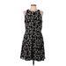 Rebecca Taylor Casual Dress - Mini Crew Neck Sleeveless: Black Dresses - Women's Size 12